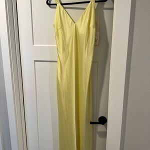 Light Yellow Slip Midi Dress
